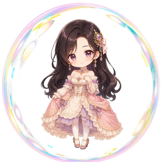 シャボン玉に包まれたメイド